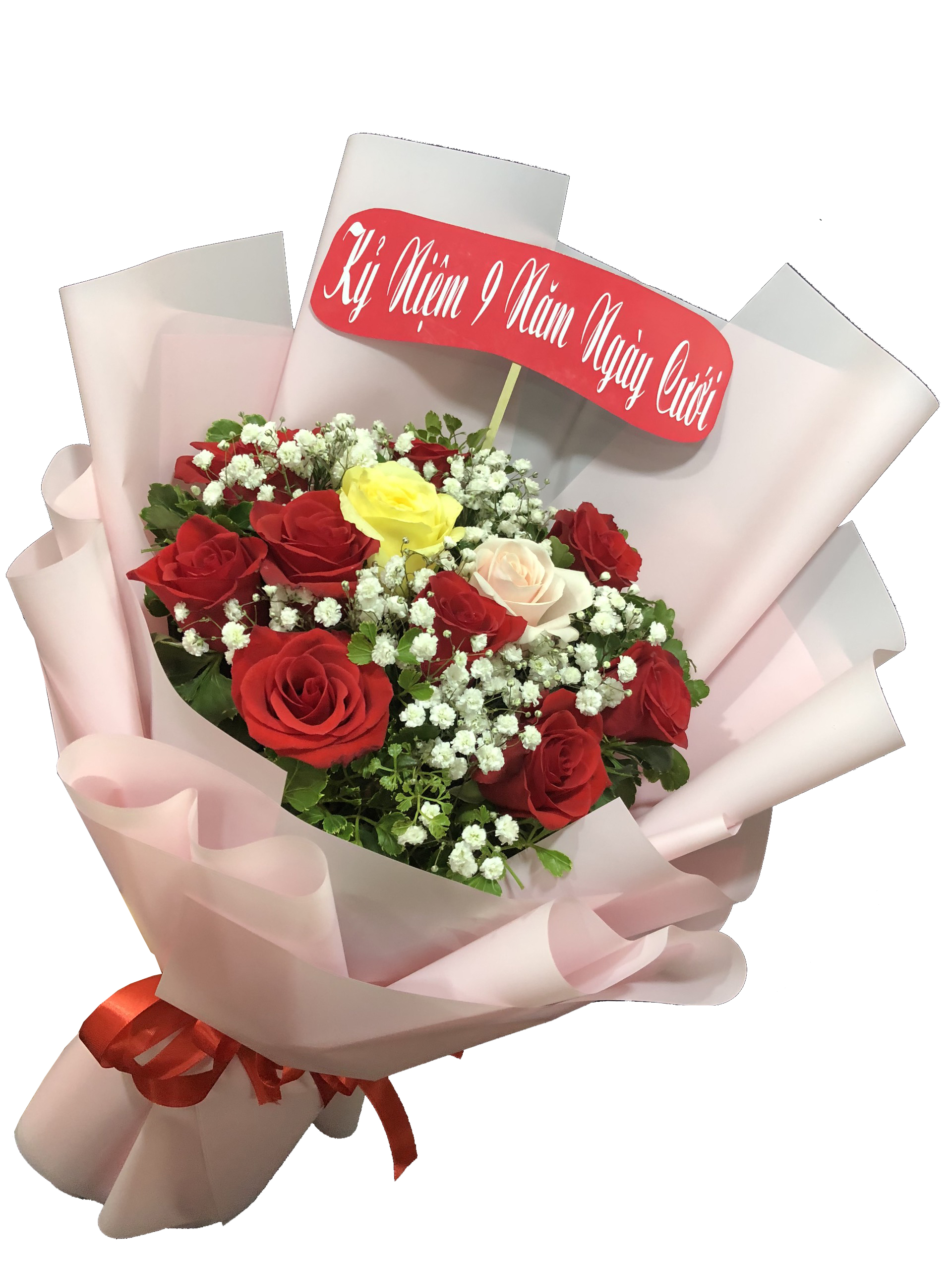 A47 - Bó hoa hồng kết hợp