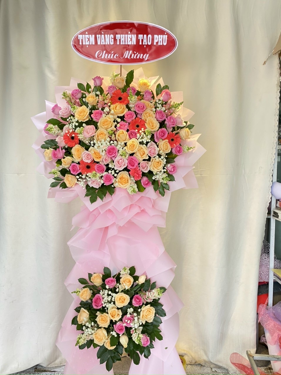Kệ hoa khai trương 2 tầng hiện đại Kệ hoa khai trương 2 tầng hiện đại